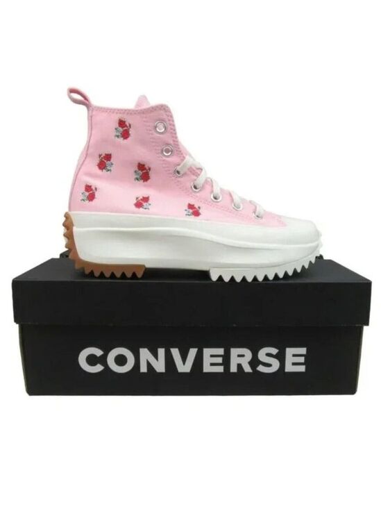 Converse Shoes - Converse Run Star Hike HI Platform Women's Size 9.5 Pink Red Roses NEW A05192C